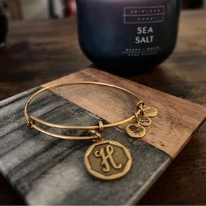 Alex and Ani adjustable H Charm Bracelet